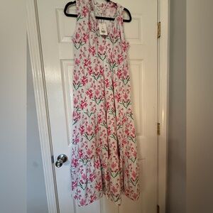 Crown & ivy Pink Floral Maxi Dress on White